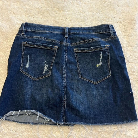American Rag Distressed Mini Jean Skirt - Picture 8 of 9